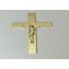 Buy cheap Pale Gold PP Plastic Coffin Crucifix 24×14cm For Funeral Casket from wholesalers