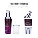 30ml Empty Foundation Bottle Anti Aging Facial Cream With Silver Lotion Pump