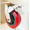 Buy cheap 400kg Heavy Duty Red PU Caster Wheel for Easy Maneuvering and Durable Construction from wholesalers