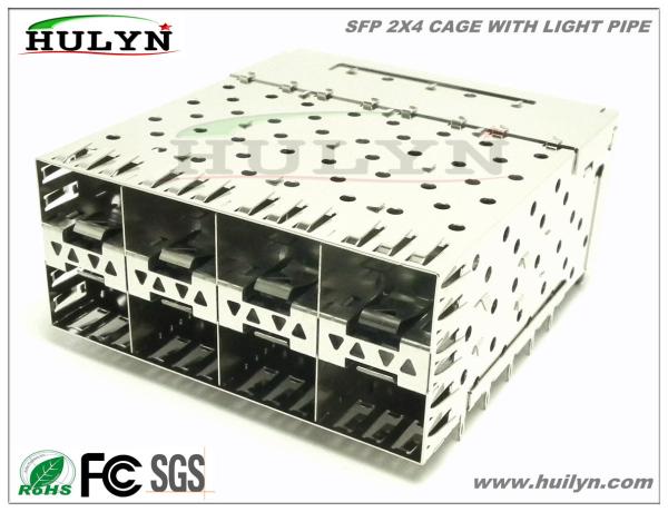 Buy cheap SFP Module 2x4 Stacked SFP Jack With LEDs from wholesalers