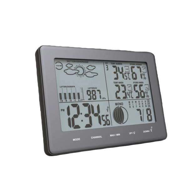Buy cheap Battery Operated Home Weather System Compact Weather Station With Black Digits Barometer from wholesalers