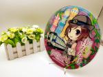 Colorful Acrylic Stand Figures Railway Souvenir Circular 200mm Size