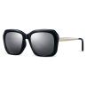 Buy cheap TAC Polaroid Sunglasses Women , White Frame Sunglasses Black Metal Temples from wholesalers