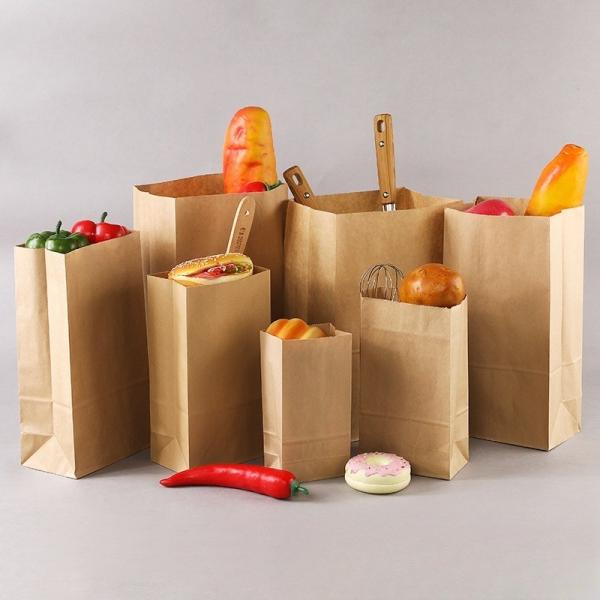 Buy cheap Customized Biodegradable Kraft Paper Bag for Seasonal French Baguette Bread Packaging from wholesalers