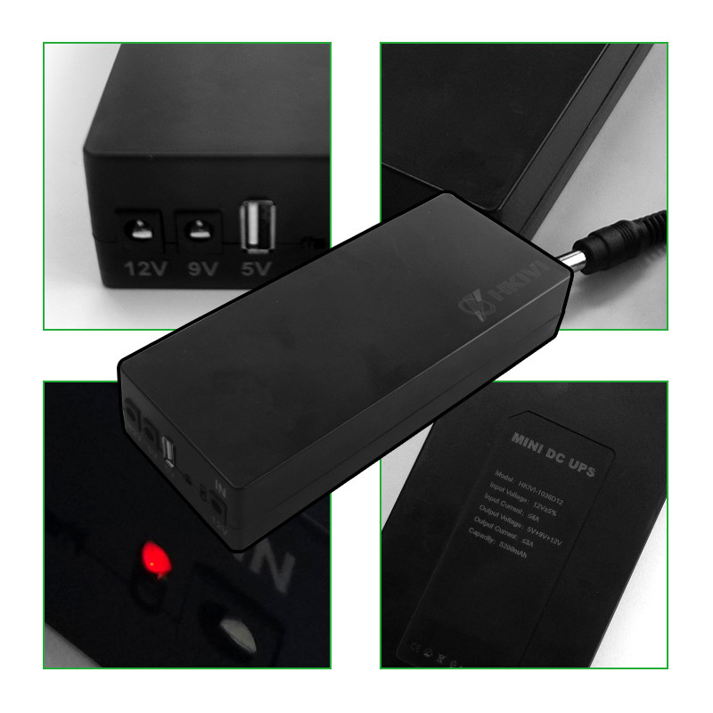 Long-Lasting 36W Output Power Mini DC UPS For WiFi Router Rechargeable Battery For Home
