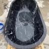 Buy cheap Black Stone Marble Bathtub Freestanding Home Bath Tubs Nero Marquina Hotel Shower Room Bathroom Design from wholesalers