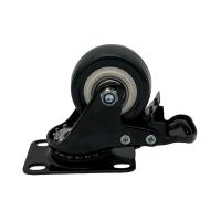 Buy cheap PU Swivel Plate Caster Wheels with brake For Furniture 50MM No Noise Castor product