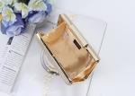 Women Glitter Evening Bag PU Clutch Shoulder Bag Metal Chain Bridal Cocktail
