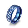 Buy cheap Classic Fashion Men's Rings Blue Plated Hip Hop Punk Stainless Steel Chain Ring Jewelry from wholesalers