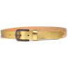 Buy cheap 1 1/8”Genuine Leather Casual Belt in Bright Metallic Colors With Gunmetal Buckle from wholesalers