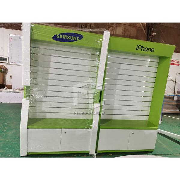 Buy cheap Slat Wall Display Phone Store Furniture Cabinet 5mm Thick MDF from wholesalers