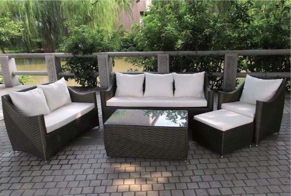 Buy cheap YLX-RN-027 Dark Coffee PE Rattan Sofa and Table for outdoor used from wholesalers
