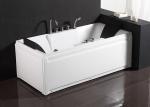 Indoor Rectangle Bathroom Jacuzzi Tub 110V/ 220V White Acrylic