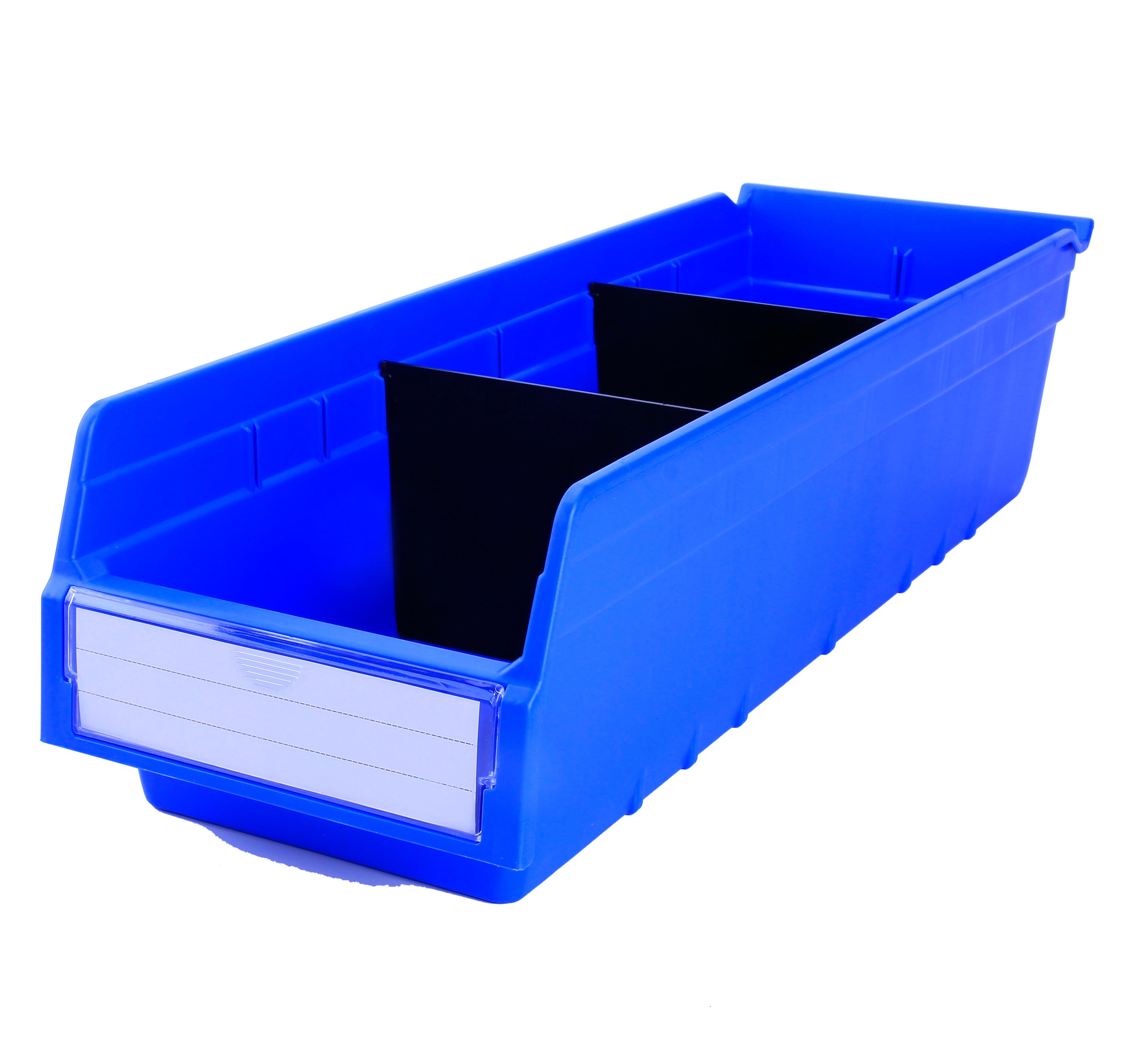 Plastic Storage Shelf Bins for Workshop Organizer Space Saver Workbench Crate Solid Box