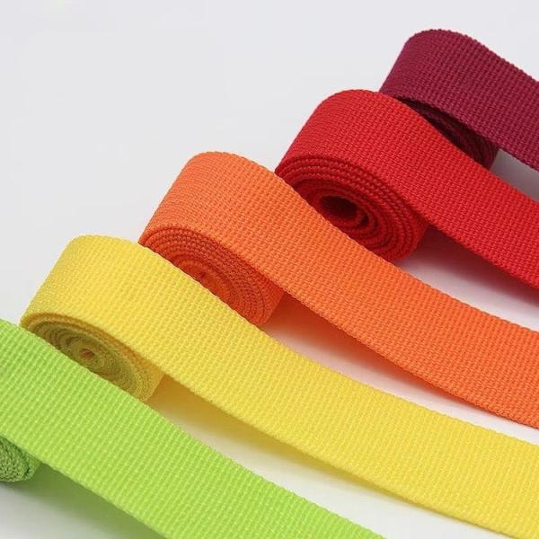 Quality Automotive 10mm Polypropylene Webbing 1 Inch Green Yellow Red for sale