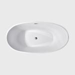Free Standing White Acrylic Freestanding Soaking Bathtub ISO Certified Solid