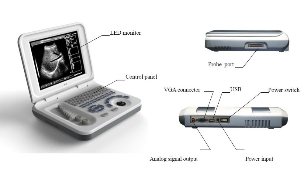 10.4'' LED Display Portable Ultrasound Scanner For Women Pregnancy Examination