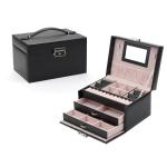 Medium PU Leather Flannel Packaging Gift Box for Ring Earring Pendant Necklace