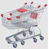 Buy cheap Supermarket Steel Wire Shopping Trolley Cart With 4" PU Wheels from wholesalers