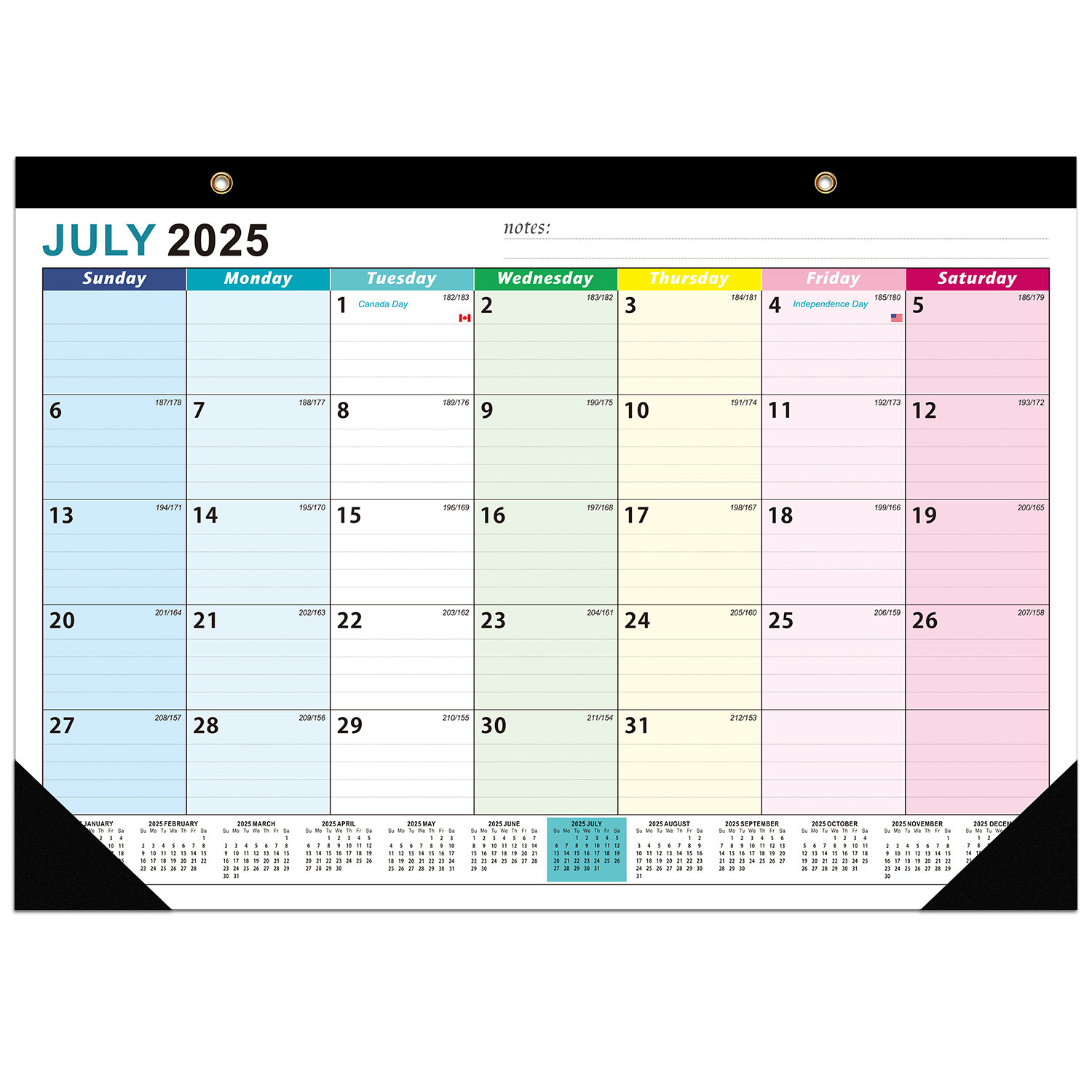 Glossy Paper Type Custom Wall Calendars 12 X 12 Inches Monthly View Layout