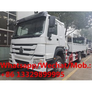 Buy cheap Customized SINO TRUK HOWO 5T knuckle crane boom mounted on cargo truck for overseas clients, cargo truck with crane from wholesalers