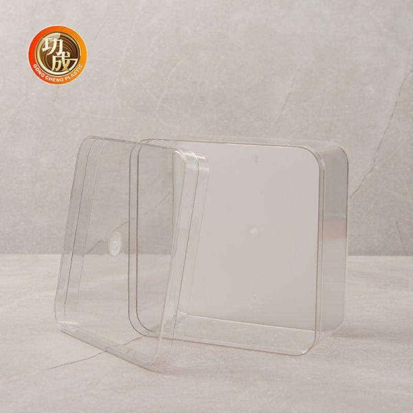 Buy cheap 600ml 810ml Customize Packing Boxes Transparent Rectangular PET Food Box from wholesalers