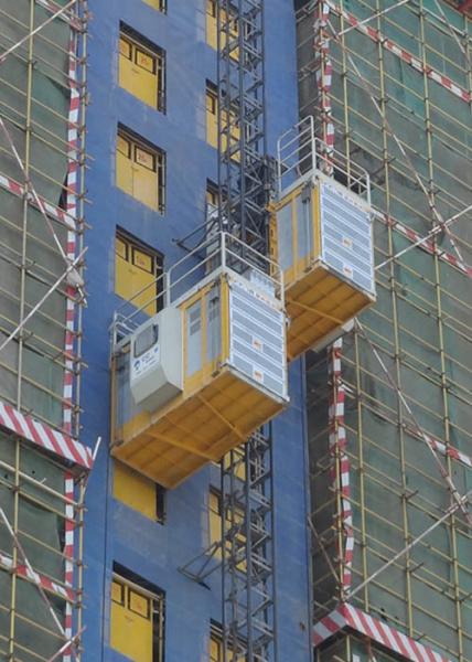 Buy cheap Buildings Bridges Chimney Q355B Steel 36M/Min Construction Site Lift from wholesalers