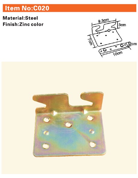 C020 Furniture connecting fittings:Bed hinge