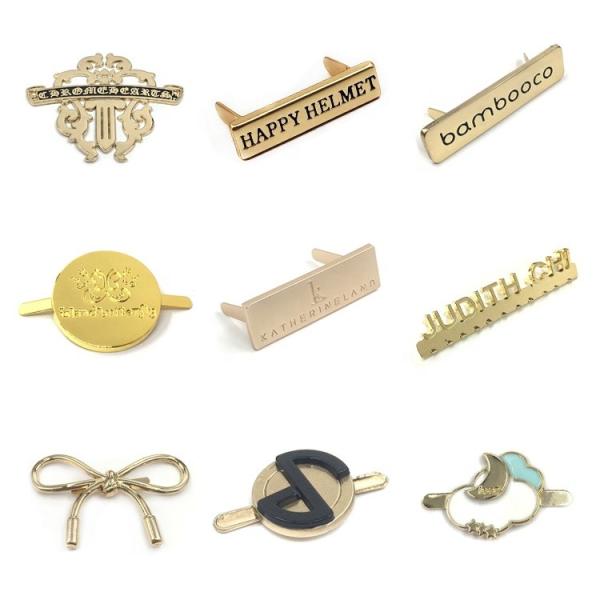 Buy cheap Aluminum Bronze Name Handbag Metal Tags Concave Gunmetal 100pcs from wholesalers