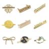 Buy cheap Aluminum Bronze Name Handbag Metal Tags Concave Gunmetal 100pcs from wholesalers