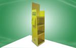 Heavy Duty Floor Standing POS Cardboard Displays With Flyer / Brochure Pockets