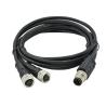 Buy cheap Male To Female 4 Pins M12 Y Splitter Waterproof Overmolded Cable Connector from wholesalers