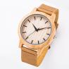 Buy cheap Wood Face Watch With Leather Band / Miyota Movement Leather Watches For Men from wholesalers