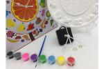 Fruit Style Arts And Crafts Toys Set DIY Painting Plaster Craft Clock Real