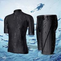 Buy cheap Men Black Short Sleeve M L XL 4XL Neoprene Diving Suit product