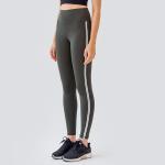 Side Seam Yoga Pants Capri Leggings Printed Nude High Waisted