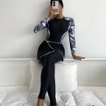 Printed Long Sleeve Muslim Swimwear Muslim Bathing Suits Burkini In Southeast