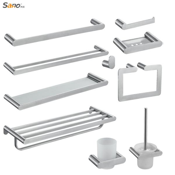 Buy cheap Modern Toilet Bathroom Accessories Set Satin Stainless Steel from wholesalers