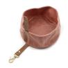 Buy cheap Foldable Waxed Canvas Pet Feeder Bowls Outdoor Portable Travel Dog Food Plate from wholesalers