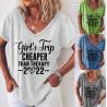 Buy cheap Small Business Ladies Stylish Tops Women'S Summer Print Short Sleeve V Neck T Shirt from wholesalers