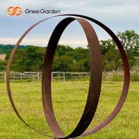 Buy cheap SGS Certified Rust Corten Steel Rusty Metal Ring Sculpture Outdoor Landscapes product