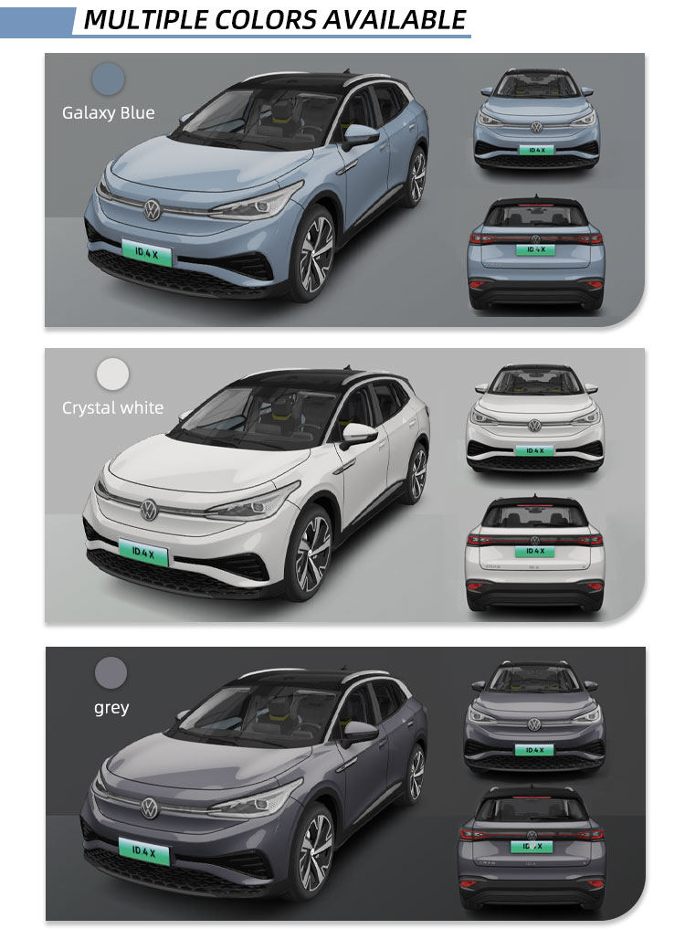 VW 2022 New Style ID4X Best Selling High Energy Vehicles Electric Car Energy Vehicle Existing Vehicles Adult LED 11 Leather Dark
