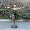 Buy cheap Customized garden decoration, life-size bronze statue of a woman running forward from wholesalers