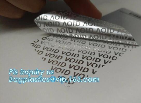 open void security label/ material, warranty sticker void if tampered,Serial