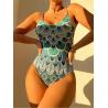 Buy cheap Comfortable Ladies One Piece Swimsuit in Green Spandex for Women from wholesalers