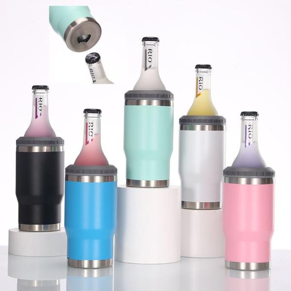 Stylish 360ml Personalized Insulated Beer Can Holder Double Wall Stainless Steel