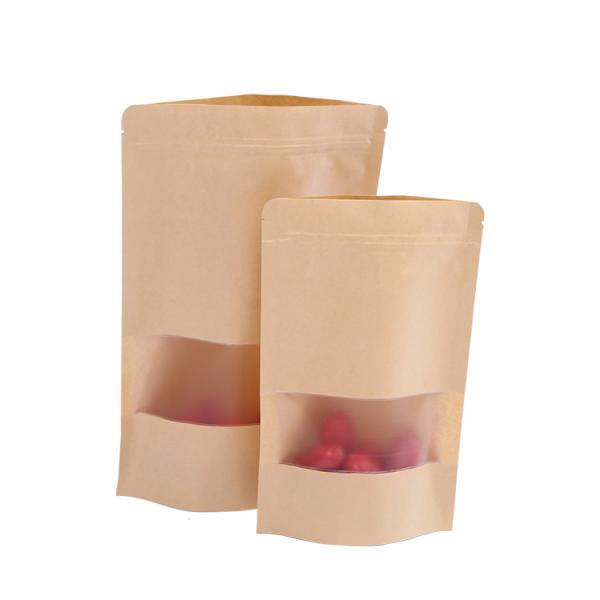 Buy cheap Food Grade certificate candy nuts bean zip lock kraft paper bag from wholesalers