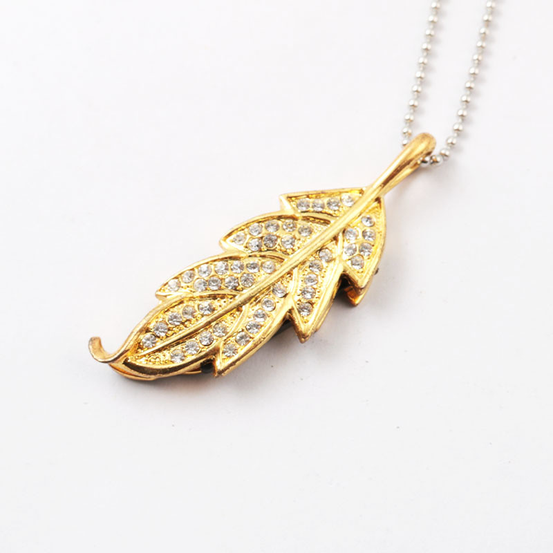 Hidden Chip Inside Leaf USB Flash Drive Jewelry Style Fast Speed