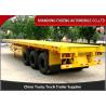 Buy cheap 13m Steel Lock Flatbed Container Trailer For Steel Pump / Container Transportation from wholesalers