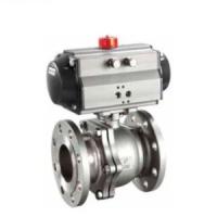 Buy cheap Stainless Steel Flange End Vacuum Ball Valve With Pneumatic Actuator DIN product